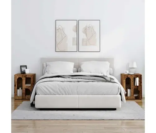 Naktsgaldiņš 2 Pcs Vecs Koks 40 X 35 X 50 Cm Inženierijas Koks Vidaxl