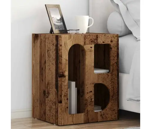 Naktsgaldiņš 2 Pcs Vecs Koks 40 X 35 X 50 Cm Inženierijas Koks Vidaxl