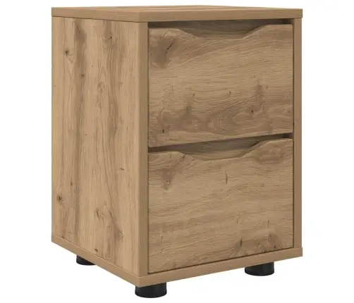 Naktsgaldiņš Artisānā Ozols 30,5 X 30 X 43 Cm Inženierijas Koks Vidaxl