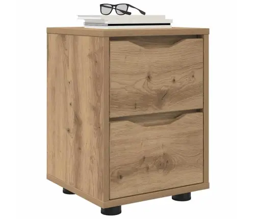 Naktsgaldiņš Artisānā Ozols 30,5 X 30 X 43 Cm Inženierijas Koks Vidaxl