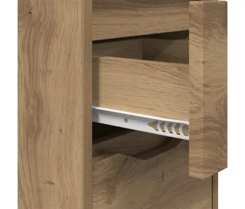 Naktsgaldiņš Artisānā Ozols 30,5 X 30 X 43 Cm Inženierijas Koks Vidaxl