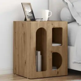 Naktsgaldiņš Artisānā Ozols 40 X 35 X 50 Cm Inženierijas Koks Vidaxl