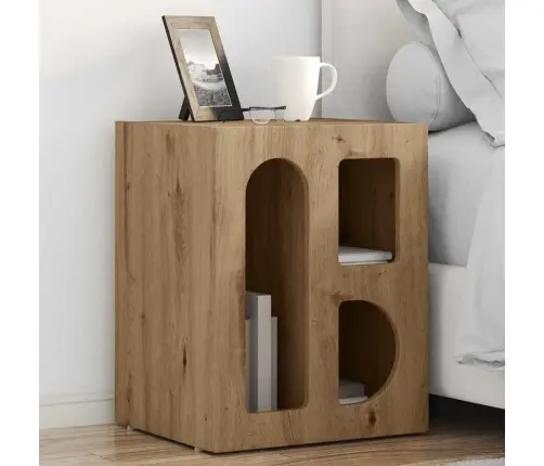 Naktsgaldiņš Artisānā Ozols 40 X 35 X 50 Cm Inženierijas Koks Vidaxl