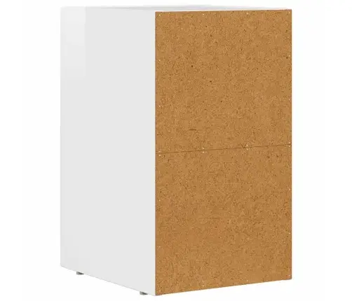 Naktsgaldiņš Augsta Spīduma Baltā Krāsa 29.5 X 35 X 50 Cm Vidaxl