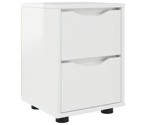 Öökapp Kergelt Läikiv Valge 30,5 X 30 X 43 Cm Tehispuit