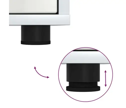 Öökapp Kergelt Läikiv Valge 30,5 X 30 X 43 Cm Tehispuit