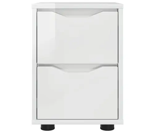 Öökapp Kergelt Läikiv Valge 30,5 X 30 X 43 Cm Tehispuit