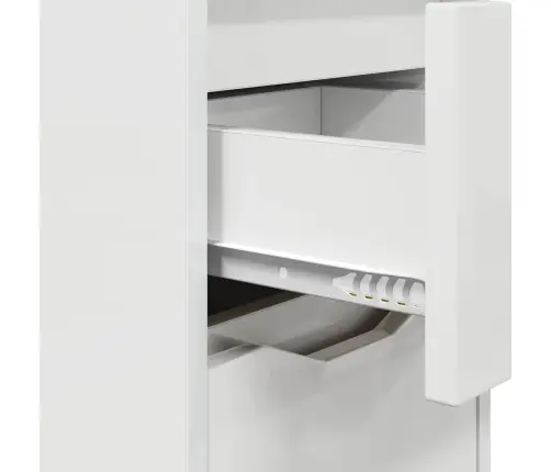 Öökapp Kergelt Läikiv Valge 30,5 X 30 X 43 Cm Tehispuit