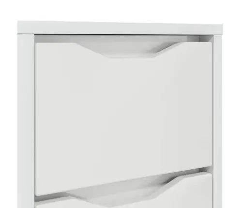 Öökapp Kergelt Läikiv Valge 30,5 X 30 X 43 Cm Tehispuit