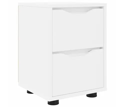 Naktinis Staliukas Balta 30,5 X 30 X 43 Cm Apdirbta Mediena