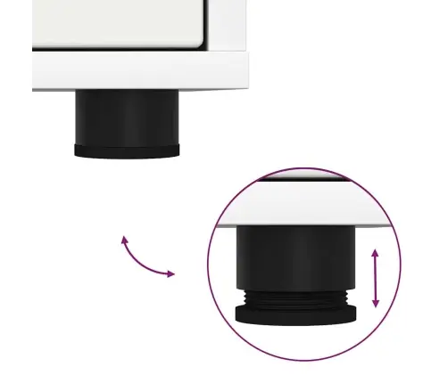 Naktinis Staliukas Balta 30,5 X 30 X 43 Cm Apdirbta Mediena