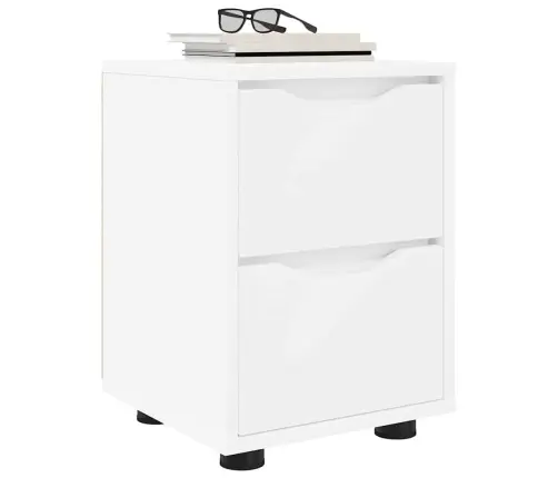Naktinis Staliukas Balta 30,5 X 30 X 43 Cm Apdirbta Mediena