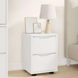 Naktsgaldiņš Balts 30,5 X 30 X 43 Cm Inženierijas Koks Vidaxl