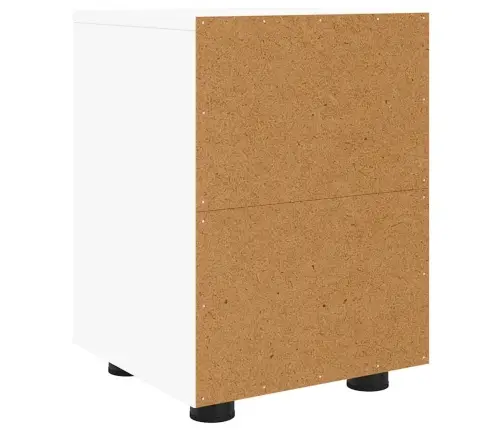 Naktinis Staliukas Balta 30,5 X 30 X 43 Cm Apdirbta Mediena