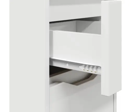 Naktinis Staliukas Balta 30,5 X 30 X 43 Cm Apdirbta Mediena