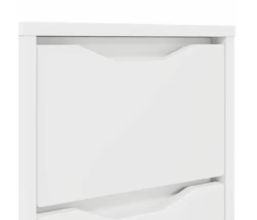 Naktinis Staliukas Balta 30,5 X 30 X 43 Cm Apdirbta Mediena