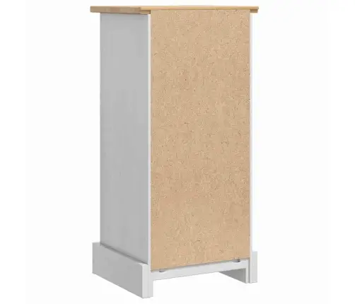 Naktsgaldiņš Balts 35 X 32,5 X 74 Cm Ciets Priedes Koks Vidaxl