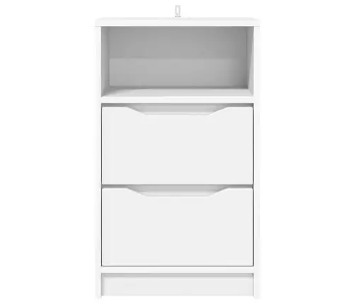 Naktinis Staliukas Balta 40 X 30 X 467 Cm Apdirbta Mediena