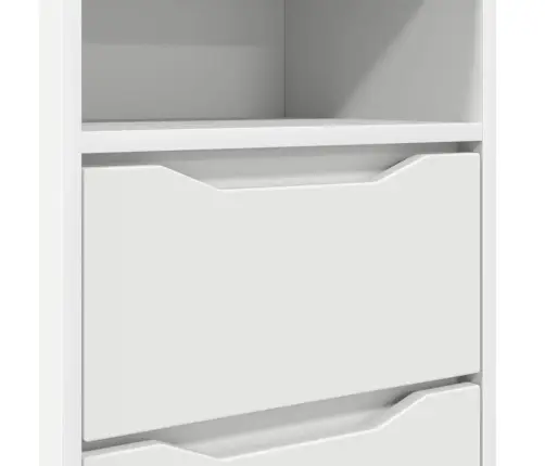 Naktinis Staliukas Balta 40 X 30 X 467 Cm Apdirbta Mediena