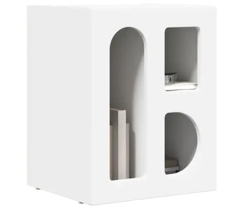 Naktsgaldiņš Balts 40 X 35 X 50 Cm Inženierijas Koks Vidaxl