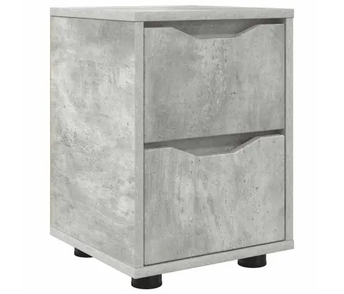 Naktsgaldiņš Betona Pelēks 30,5 X 30 X 43 Cm Inženierijas Koks Vidaxl