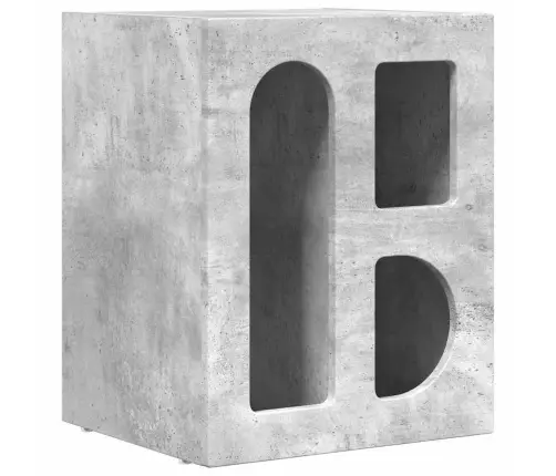 Naktsgaldiņš Betona Pelēks 40 X 35 X 50 Cm Inženierijas Koks Vidaxl