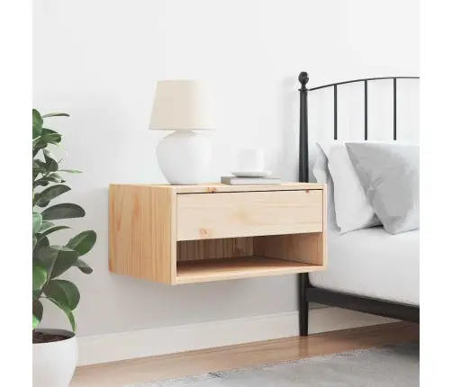 Naktsgaldiņš Brūna 50 X 32,5 X 24 Cm Priedes Masīvkoks Vidaxl