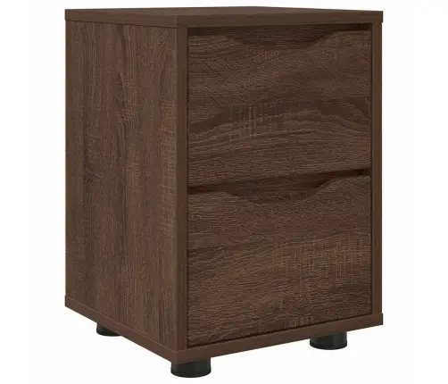 Naktsgaldiņš Brūns Ozols 30,5 X 30 X 43 Cm Inženierijas Koks Vidaxl