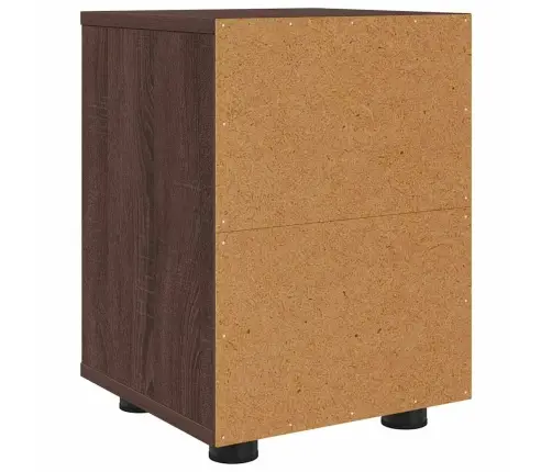 Naktsgaldiņš Brūns Ozols 30,5 X 30 X 43 Cm Inženierijas Koks Vidaxl