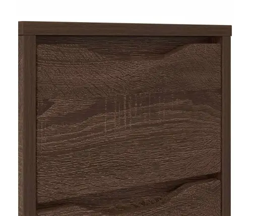 Naktsgaldiņš Brūns Ozols 30,5 X 30 X 43 Cm Inženierijas Koks Vidaxl