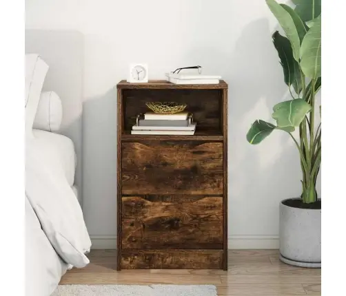 Naktsgaldiņš Dūmaka Ozols 40 X 30 X 467 Cm Inženierijas Koks Vidaxl