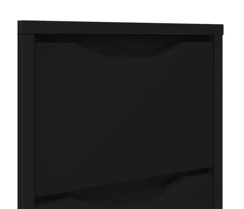 Naktsgaldiņš Melna 30,5 X 30 X 43 Cm Inženierijas Koks Vidaxl