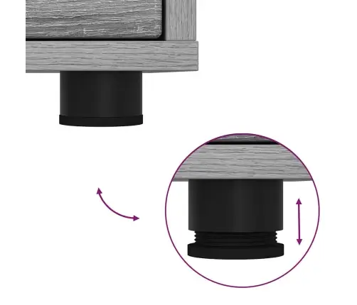 Naktinis Staliukas Su Stalčių Pilkas Sonoma 30,5 X 30 X 43 Cm