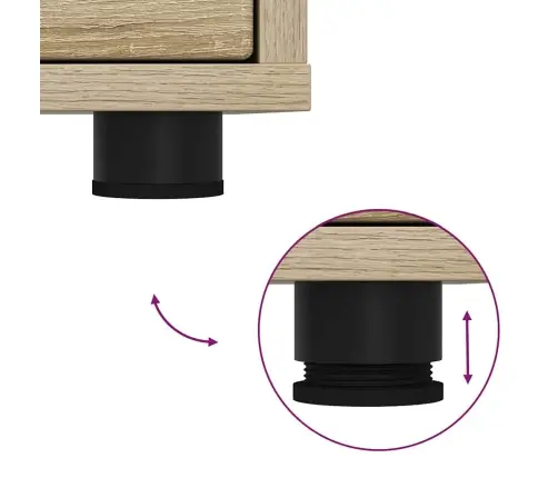 Naktsgaldiņš Sonoma Ozols 30,5 X 30 X 43 Cm Inženierijas Koks Vidaxl