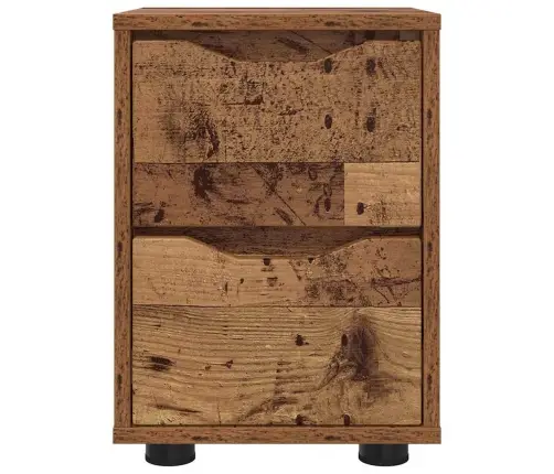 Naktinis Staliukas Su Stalčių Senovinis Medis 30,5 X 30 X 43 Cm