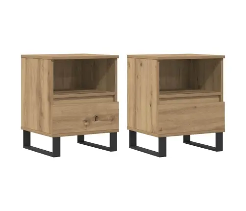 Naktsskapīši 2 Gab. Koka Krāsa 40X35X50 Cm Inženierijas Koks Vidaxl