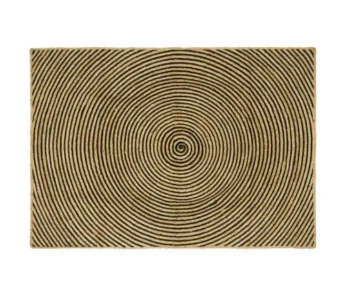 Paklājs Dabīgs Un Melns 140 X 200 Cm Džuta Vidaxl