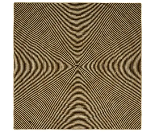 Paklājs Dabīgs Un Melns 240 X 240 Cm Džuta Vidaxl