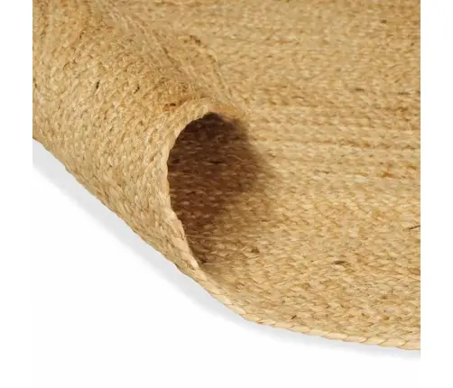 Paklājs Dabīgs Un Melns 300 X 300 Cm Džuta Vidaxl