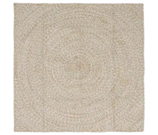 Paklājs Dabisks Un Balts 160 X 160 Cm Džuta Vidaxl