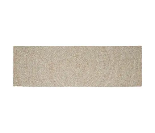 Paklājs Dabisks Un Balts 80 X 300 Cm Džuta Vidaxl