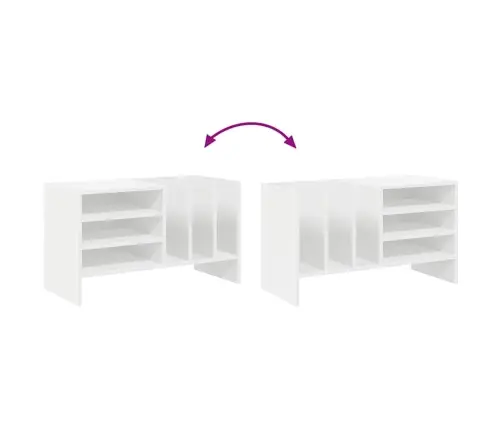 Plašu Skapis Balts 78.5 X 35 X 45 Cm Inženierijas Koks Vidaxl