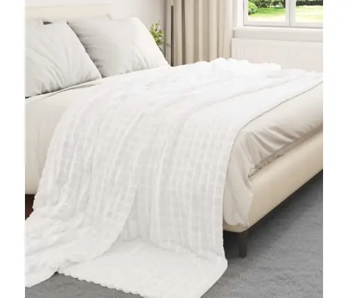 Pledu Segas 6 Pcs Balts 240 X 220 Cm Flīss Vidaxl