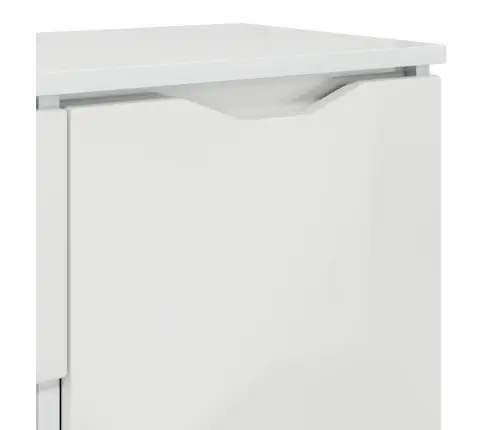 Puse Ar Atvilktni Augsta Spīduma Baltā Krāsa 100 X 30 X 65,6 Vidaxl