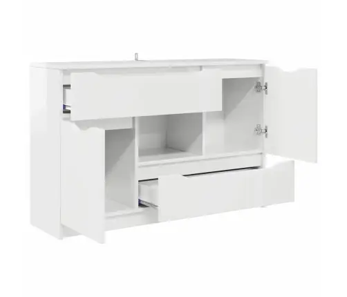 Puse Ar Atvilktni Augsta Spīduma Baltā Krāsa 100 X 30 X 65,6 Vidaxl