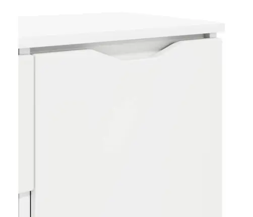 Puse Ar Atvilktni Balts 100 X 30 X 65,6 Inženierijas Koks Vidaxl