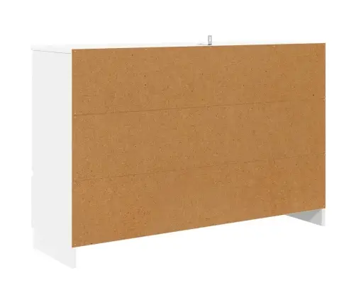 Puse Ar Atvilktni Balts 100 X 30 X 65,6 Inženierijas Koks Vidaxl