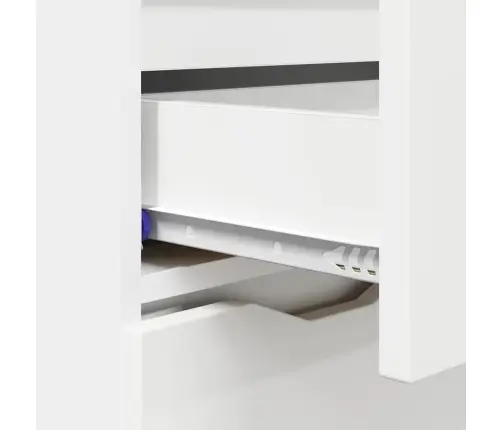 Puse Ar Atvilktni Balts 100 X 30 X 65,6 Inženierijas Koks Vidaxl