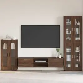 Puse Ar Durvīm Brūns Ozols 55,5 X 29 X 103 Cm Inženierijas Koks Vidaxl Puse Ar Durvīm Brūns Ozols 55,5 X 29 X 103 Cm Inženierijas Koks Vidaxl