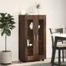 Puse Ar Durvīm Brūns Ozols 55,5 X 29 X 103 Cm Inženierijas Koks Vidaxl